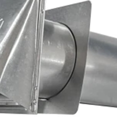 Builder's Best 4" Aluminum Standard Mouth Wall Vent Hood with 11.5" Tail Flapper - VMInnovations