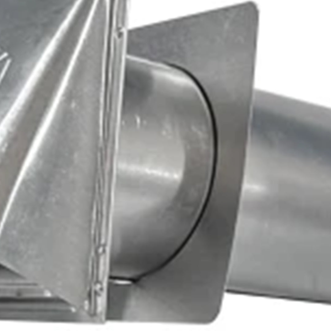 Builder's Best 4" Aluminum Standard Mouth Wall Vent Hood with 11.5" Tail Flapper