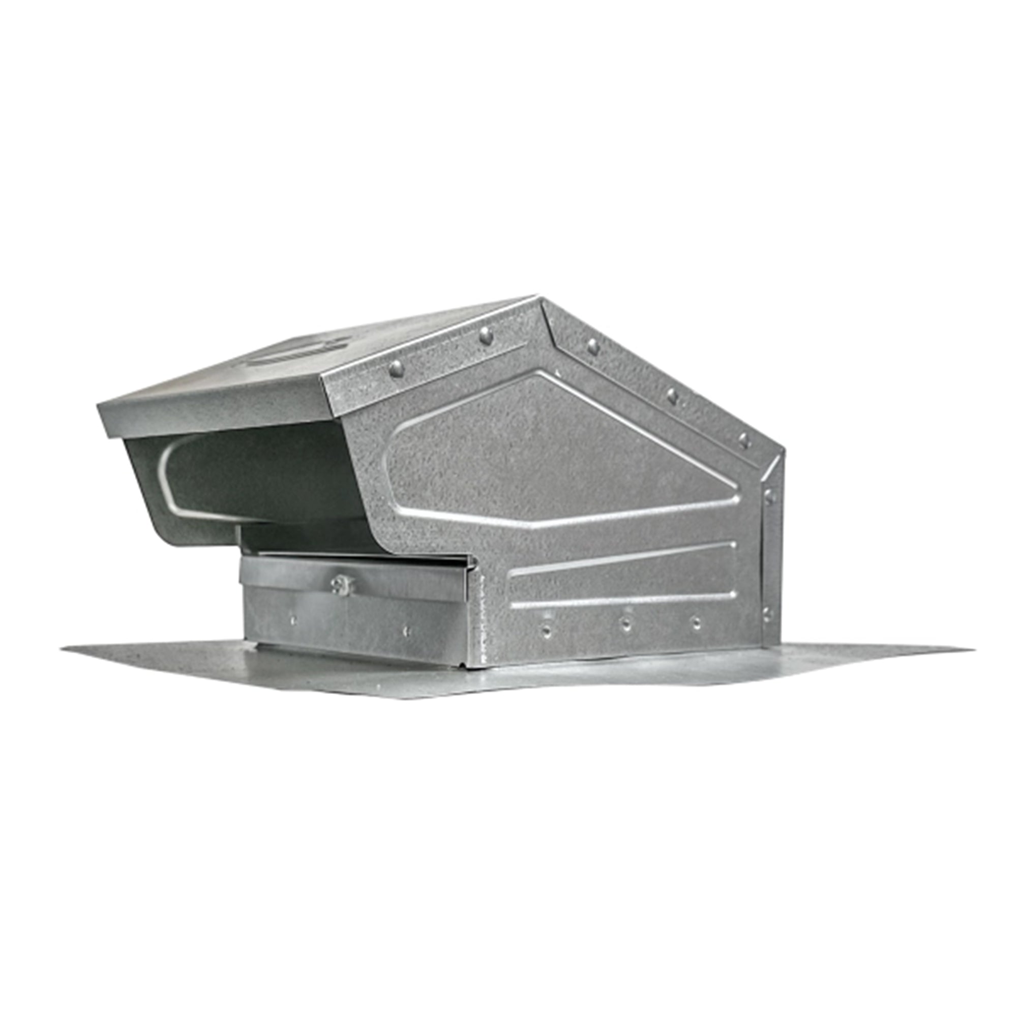Builder's Best 4-Inch Galvanized Mill Finish Roof Cap, Flush with Flapper Screen - VMInnovations