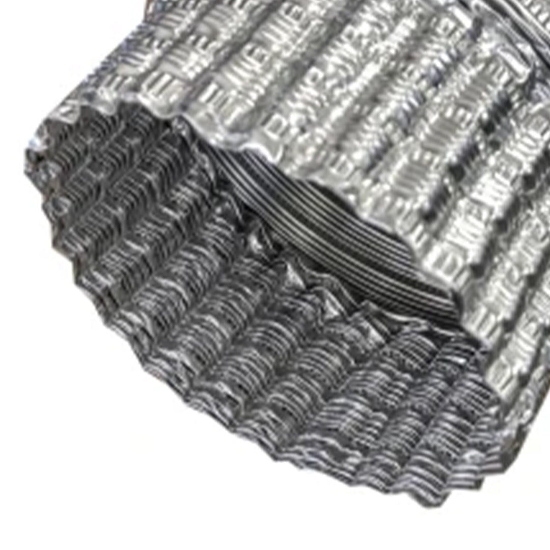 Builder’s Best V320 Semi-Rigid Flexible Aluminum Duct, Crimped/Plain, 4" x 8'