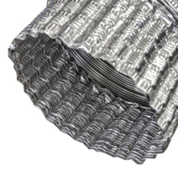 Builder’s Best V320 Semi-Rigid Flexible Aluminum Duct, Crimped/Plain, 4" x 8'