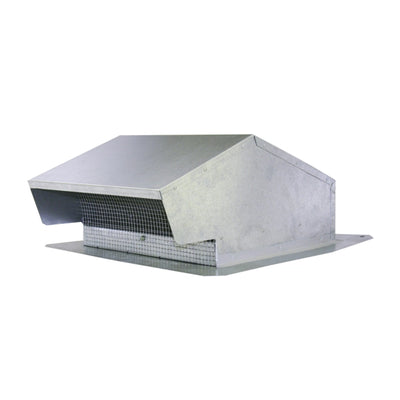 Builder's Best 4-Inch Galvanized Mill Finish Roof Cap, Flush with Flapper Screen - VMInnovations