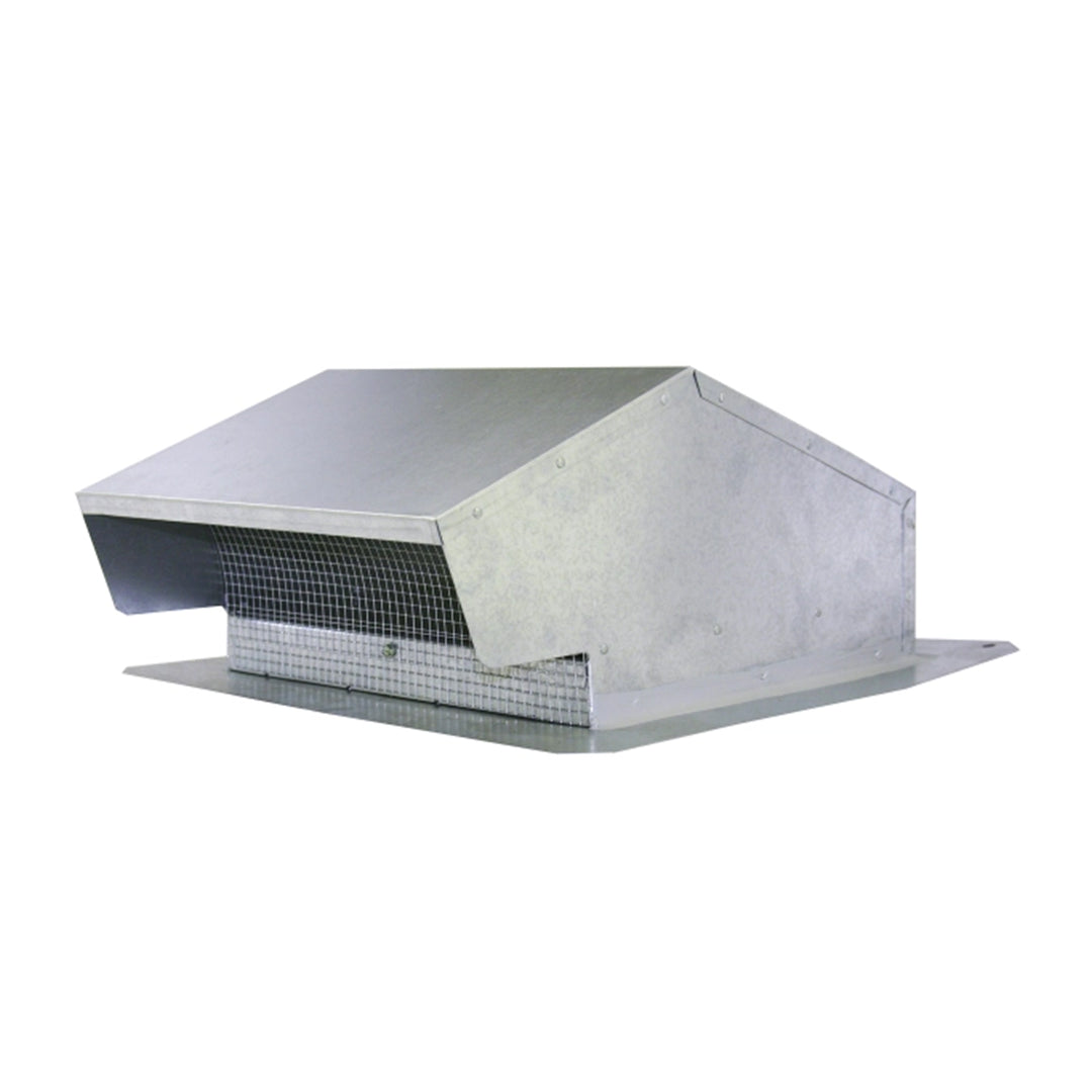 Builder's Best 4-Inch Galvanized Mill Finish Roof Cap, Flush with Flapper Screen