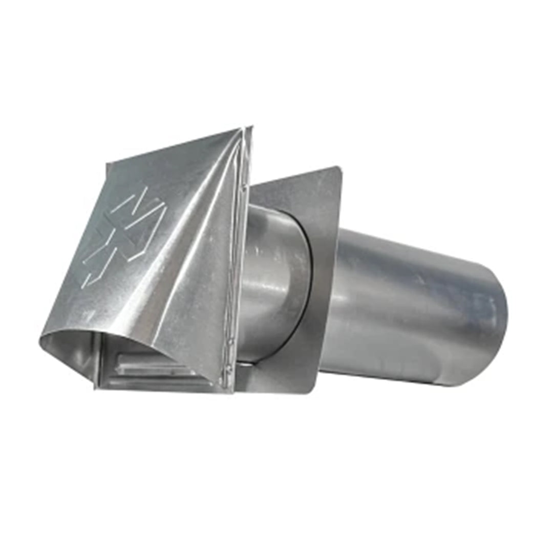 Builder's Best 4" Aluminum Standard Mouth Wall Vent Hood with 11.5" Tail Flapper