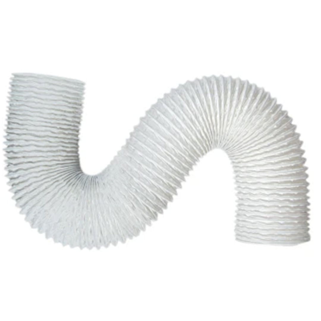 Builder's Best 3" x 50' Vinyl Hose Pro Duct Tubing for Bathroom Fans, White