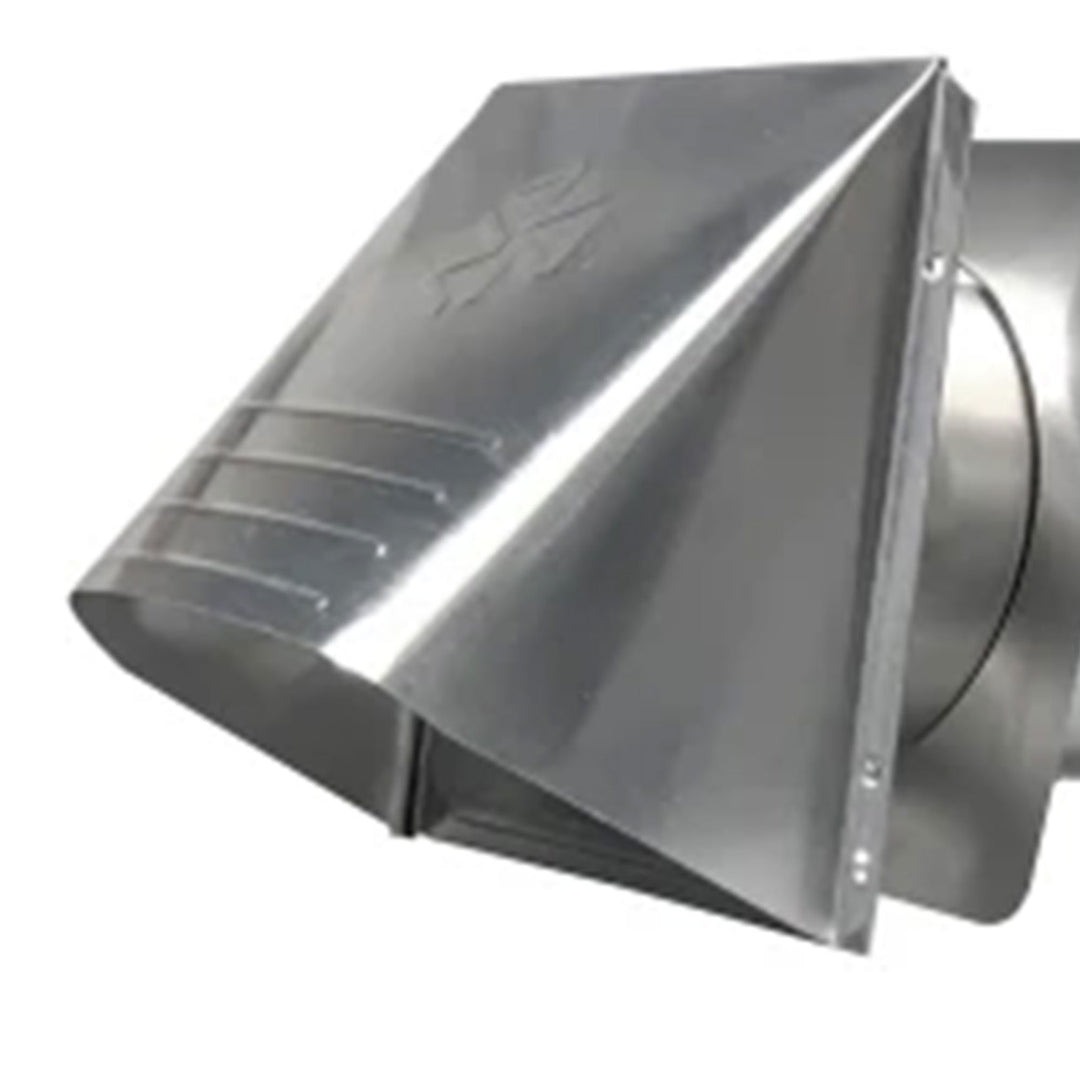 Builder's Best 4" Aluminum Wide Mouth Wall Vent Hood with 11.5" Tail Flapper