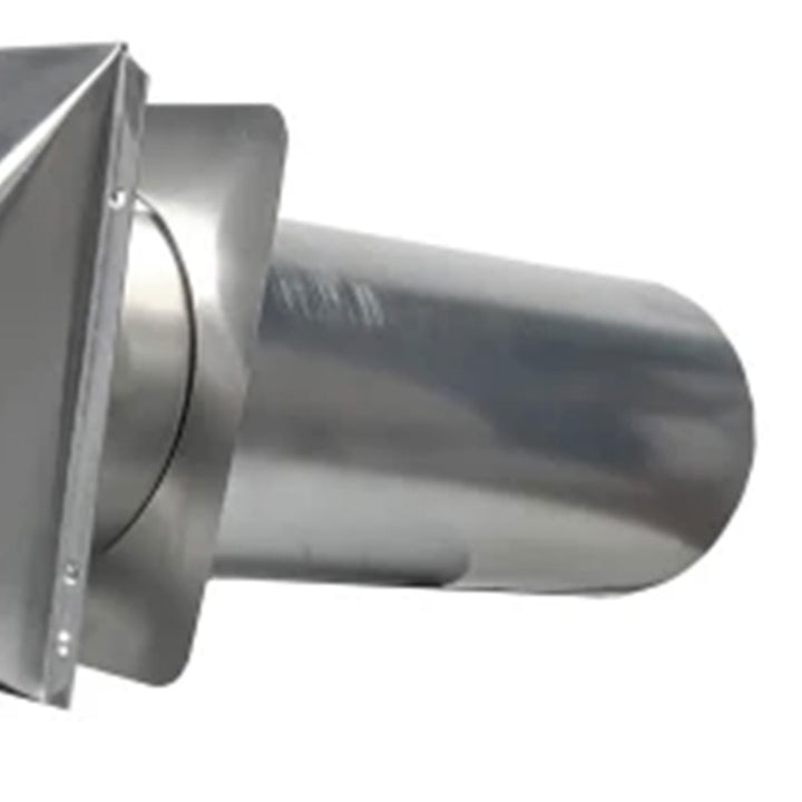 Builder's Best 4" Aluminum Wide Mouth Wall Vent Hood with 11.5" Tail Flapper