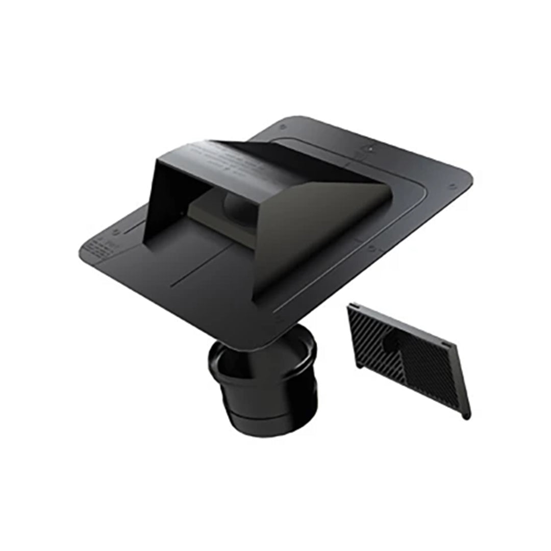 Builder's Best 4-Inch Diameter Galvanized Roof Cap, Flush with Flapper Screen