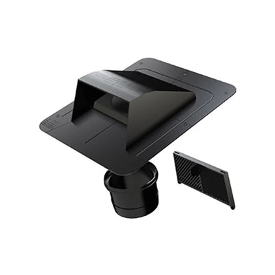 Builder's Best 4-Inch Diameter Galvanized Roof Cap, Flush with Flapper Screen - VMInnovations