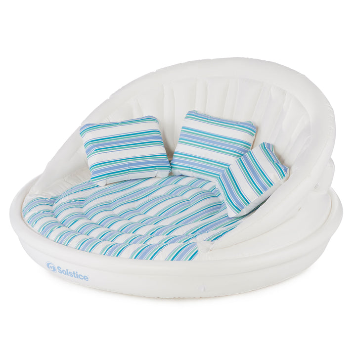 Swimline Solstice Aqua Sofa Inflatable Pool Lounger Float with Instaflate System - VMInnovations