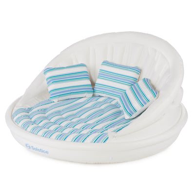 Swimline Solstice Inflatable 3-Person AquaSofa Float With Pump (Open Box) - VMInnovations
