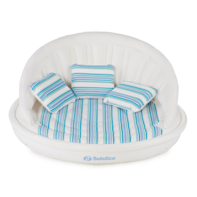 Swimline Solstice Inflatable 3-Person AquaSofa Float With Pump (Open Box) - VMInnovations