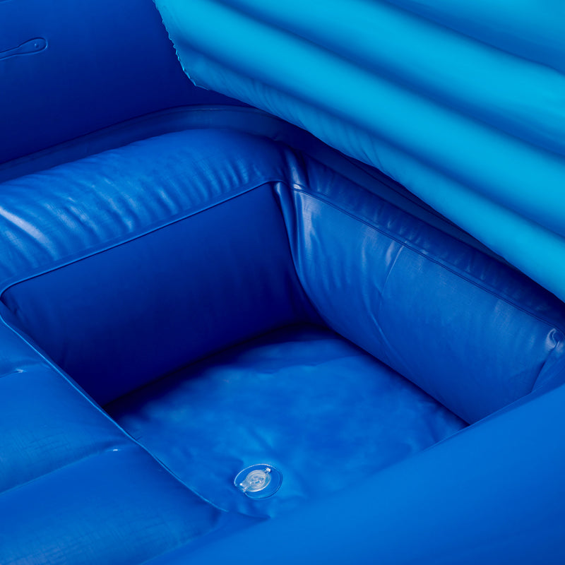 Swimline Solstice 64" Inflatable Cooler Couch Pool Float Raft Lounger, Blue