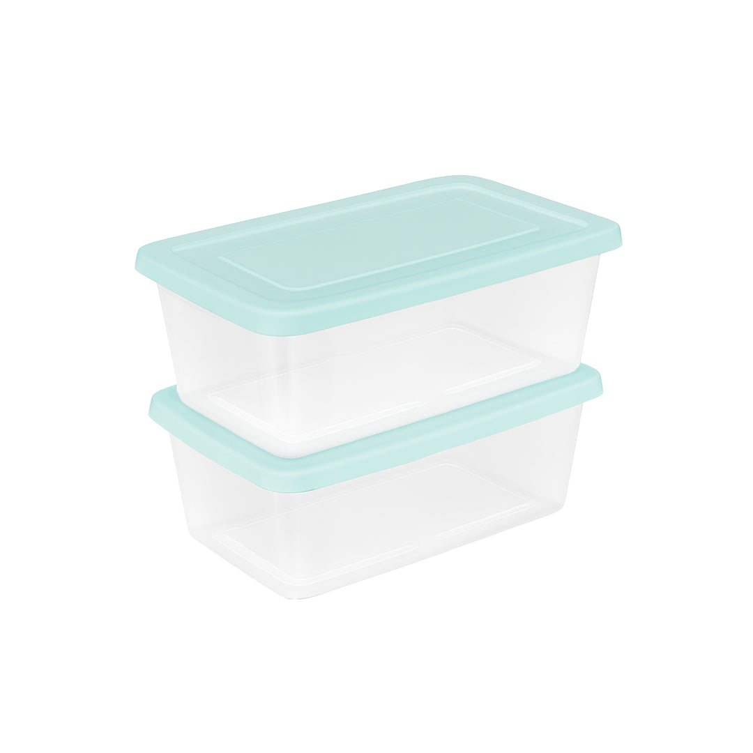 Sterilite 6 Qt Storage Boxes, Clear Plastic Containers with Lid, Set of 10, Mint