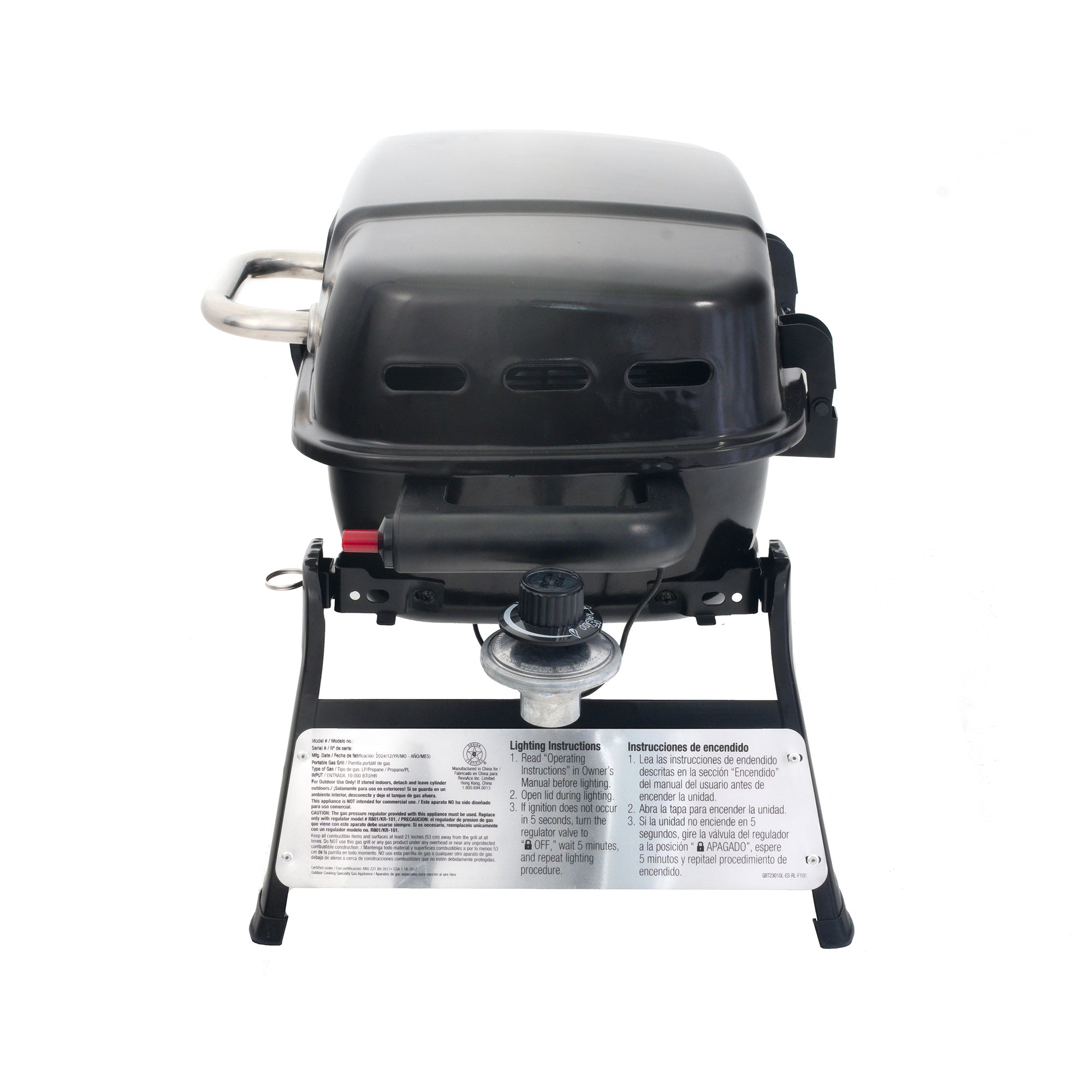 Grill Boss 1 Burner Portable Gas Grill, Propane Tabletop for Outdoor Cooking (Used)