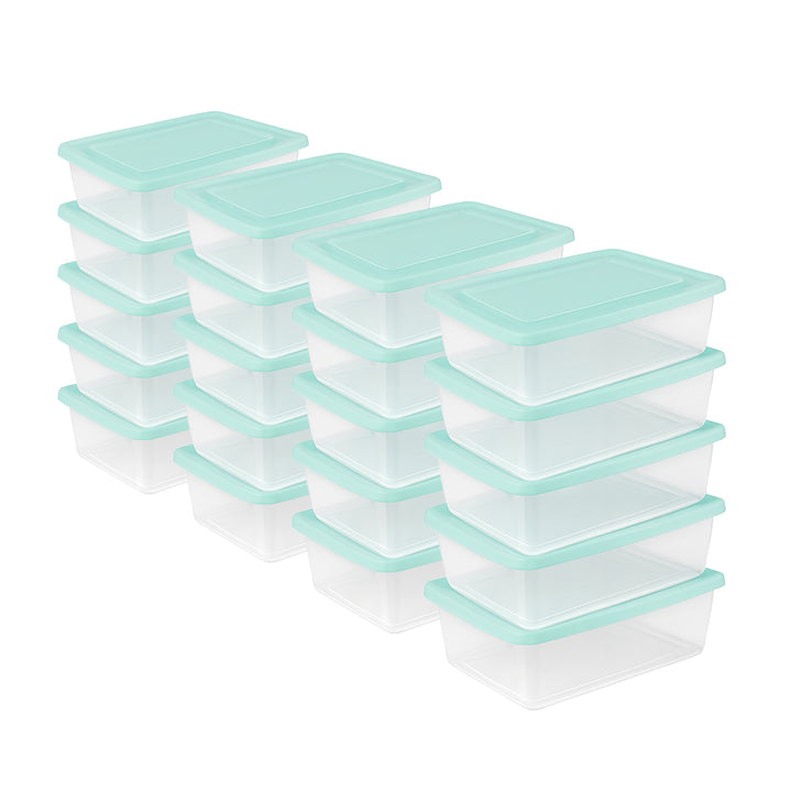 Sterilite 12Qt Storage Boxes, Clear Plastic Containers with Lid, Set of 36, Mint