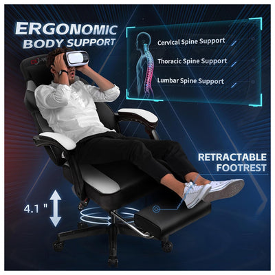 DL-win Gaming Chair w/Footrest, Ergonomic High Back Computer Chair (Open Box) - VMInnovations