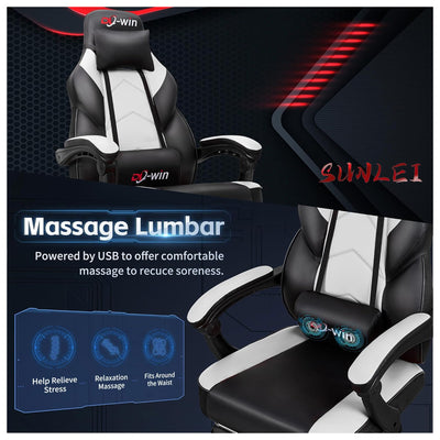 DL-win Gaming Chair w/Footrest, Ergonomic High Back Computer Chair (Open Box) - VMInnovations