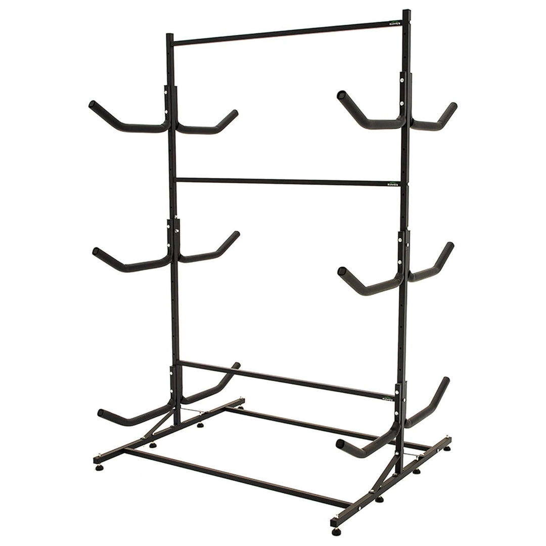 Elevate Outdoor Double-Sided Freestanding Storage Rack for 6 Kayaks or SUPs