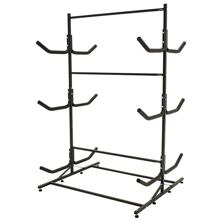 Elevate Outdoor Double-Sided Freestanding Storage Rack for 6 Kayaks or SUPs