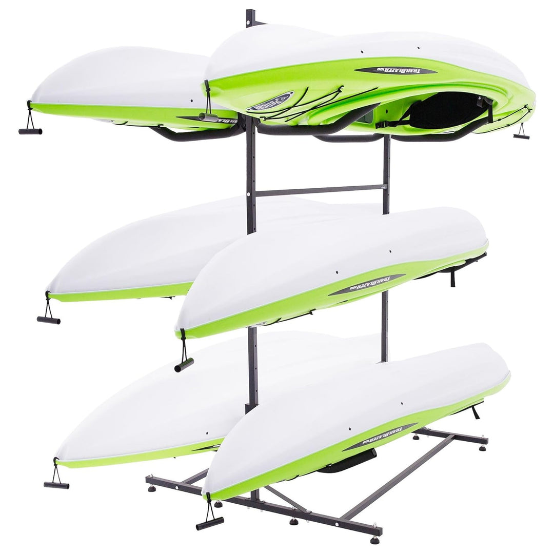 Elevate Outdoor Double-Sided Freestanding Storage Rack for 6 Kayaks or SUPs