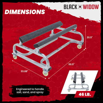 Black Widow Personal Watercraft Dolly for Jet Skis, Jon Boats and Inflatables - VMInnovations