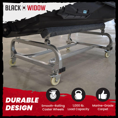 Black Widow Personal Watercraft Dolly for Jet Skis, Jon Boats and Inflatables - VMInnovations