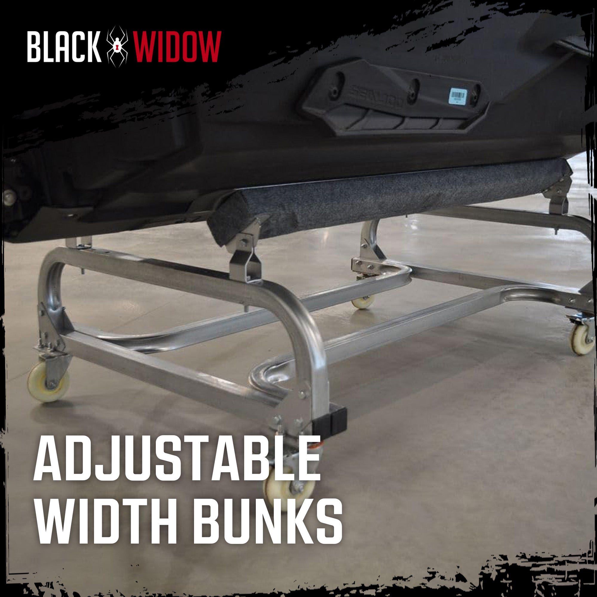 Black Widow Personal Watercraft Dolly for Jet Skis, Jon Boats and Inflatables - VMInnovations