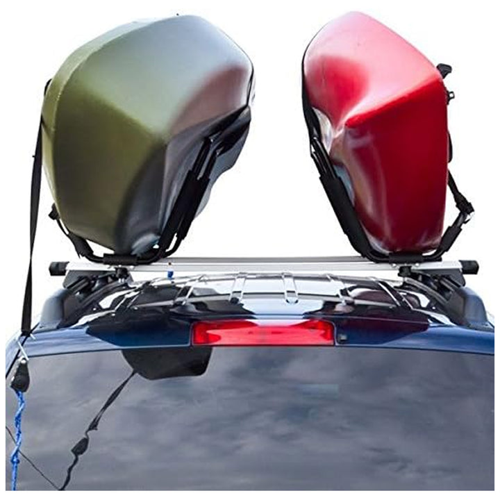 Elevate Outdoor T-Rack DLX Kayak & Canoe Roof Carrier Rack with Tie-Down Straps