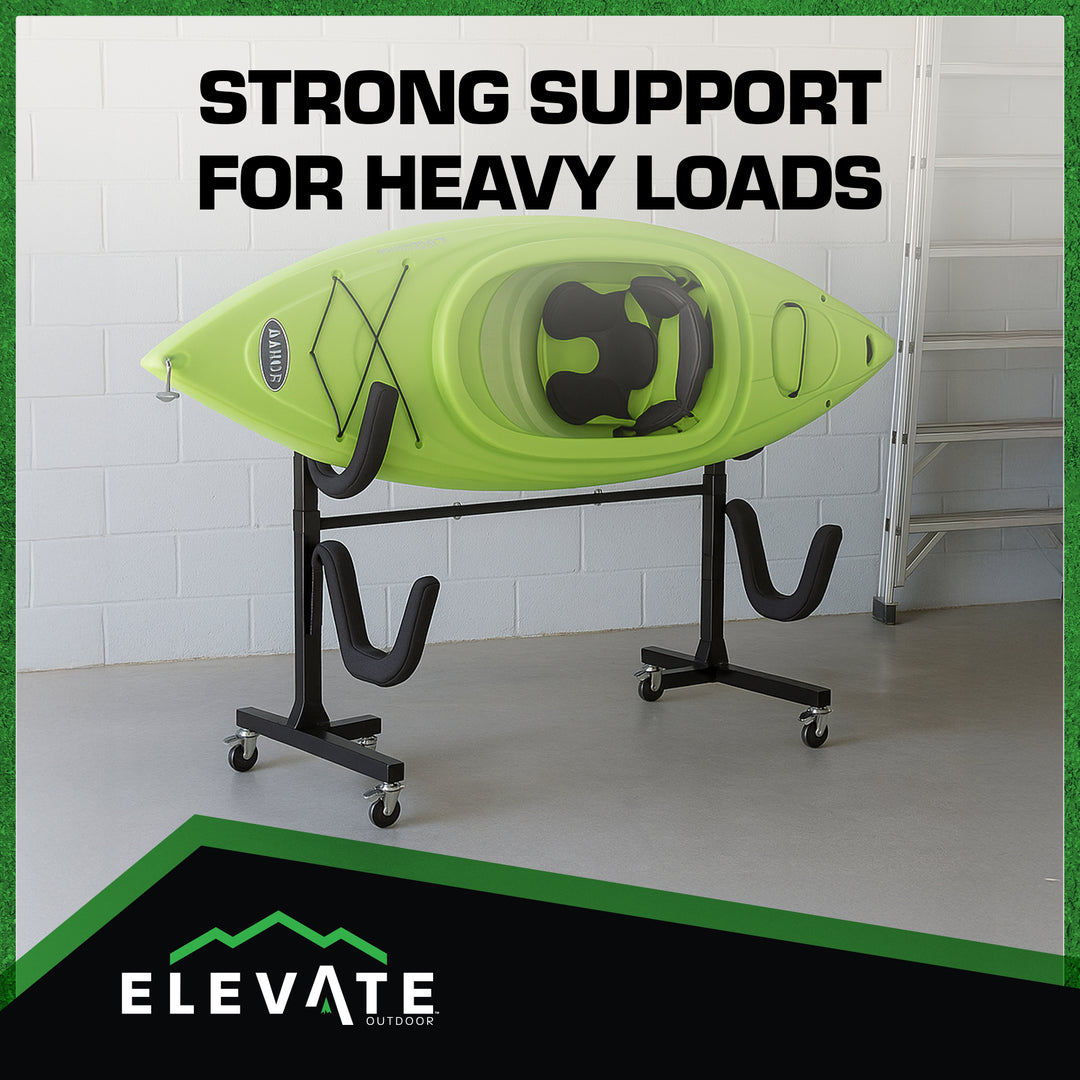 Elevate Outdoor Freestanding Storage Rack for 2 Kayaks or SUPs, 175 lb. Capacity