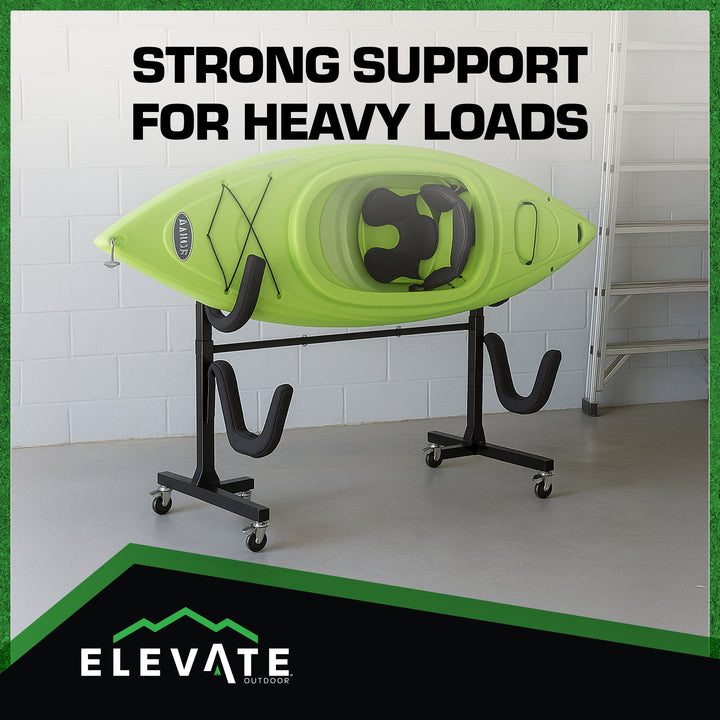 Elevate Outdoor Freestanding Storage Rack for 2 Kayaks or SUPs, 175 lb. Capacity