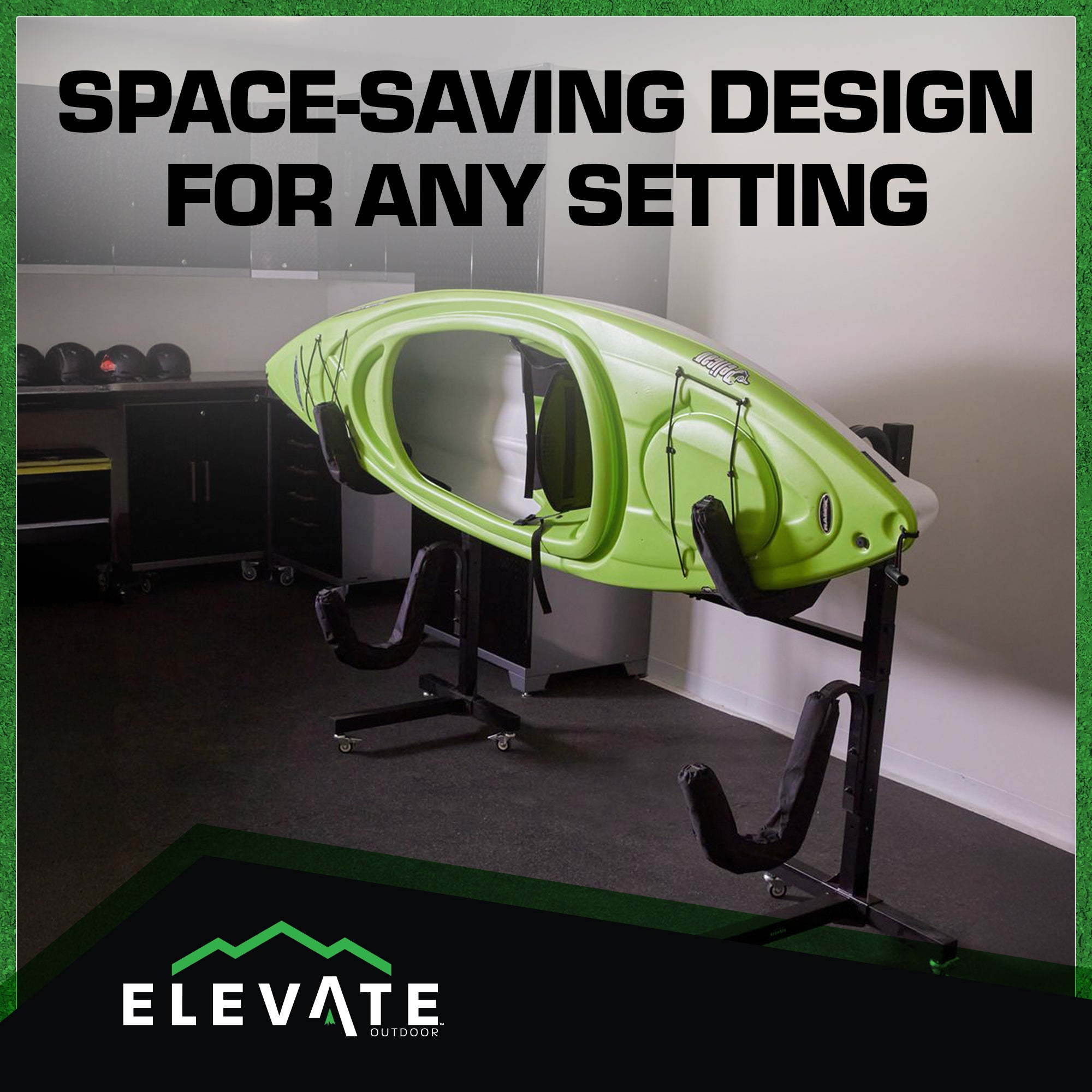 Elevate Outdoor Freestanding Storage Rack for 2 Kayaks or SUPs, 175 lb. Capacity - VMInnovations