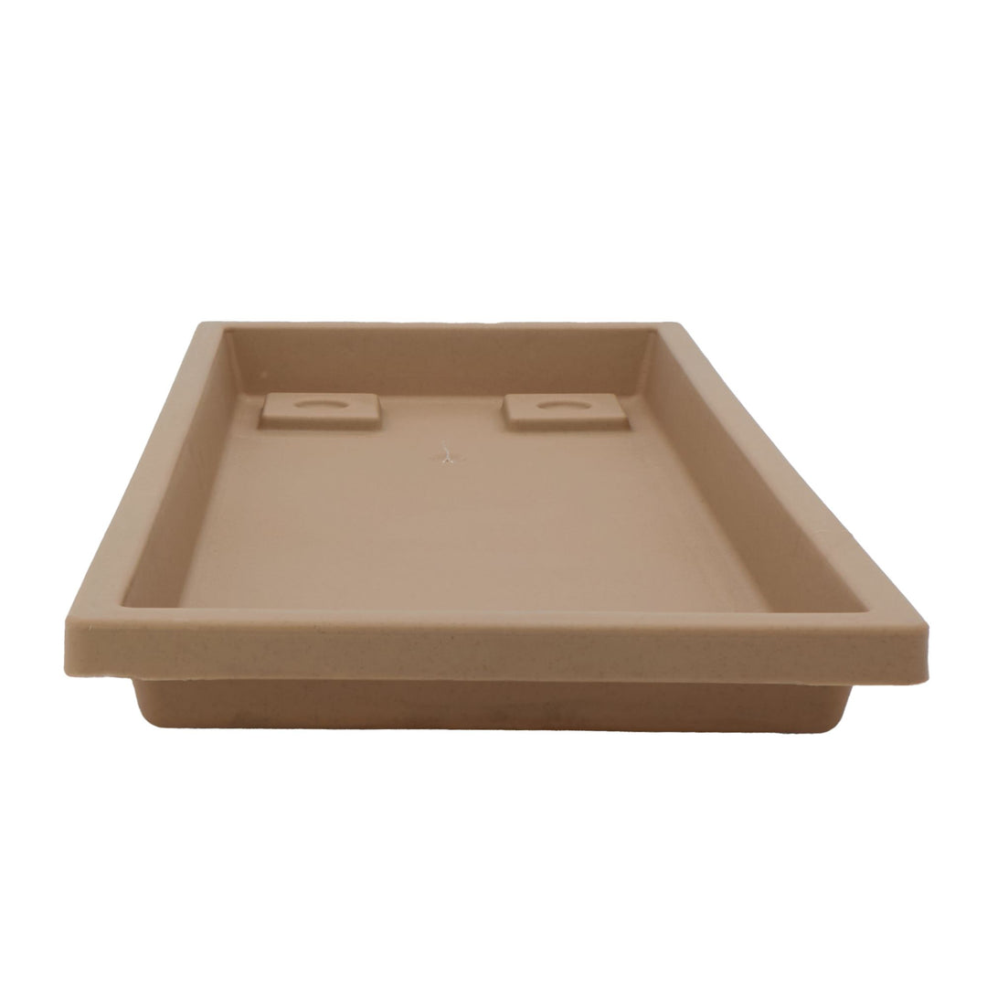 The HC Companies Venetian Rectangle Tray, 17.5" Saucer for 18" Planter,Sandstone
