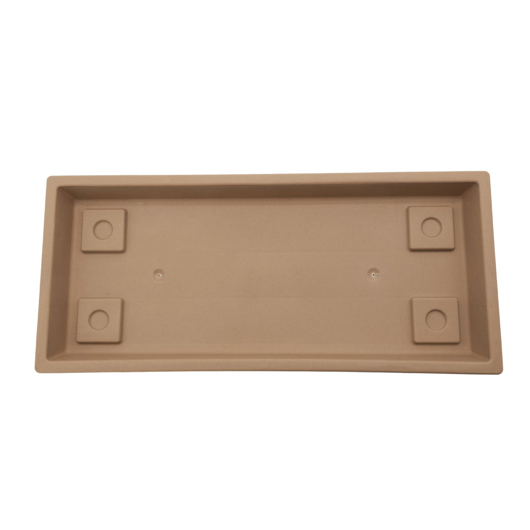 The HC Companies Venetian Rectangle Tray, 17.5" Saucer for 18" Planter,Sandstone