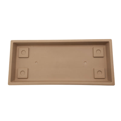The HC Companies Venetian Rectangle Tray, 17.5" Saucer for 18" Planter,Sandstone - VMInnovations