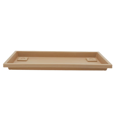 The HC Companies Venetian Rectangle Tray, 17.5" Saucer for 18" Planter,Sandstone - VMInnovations