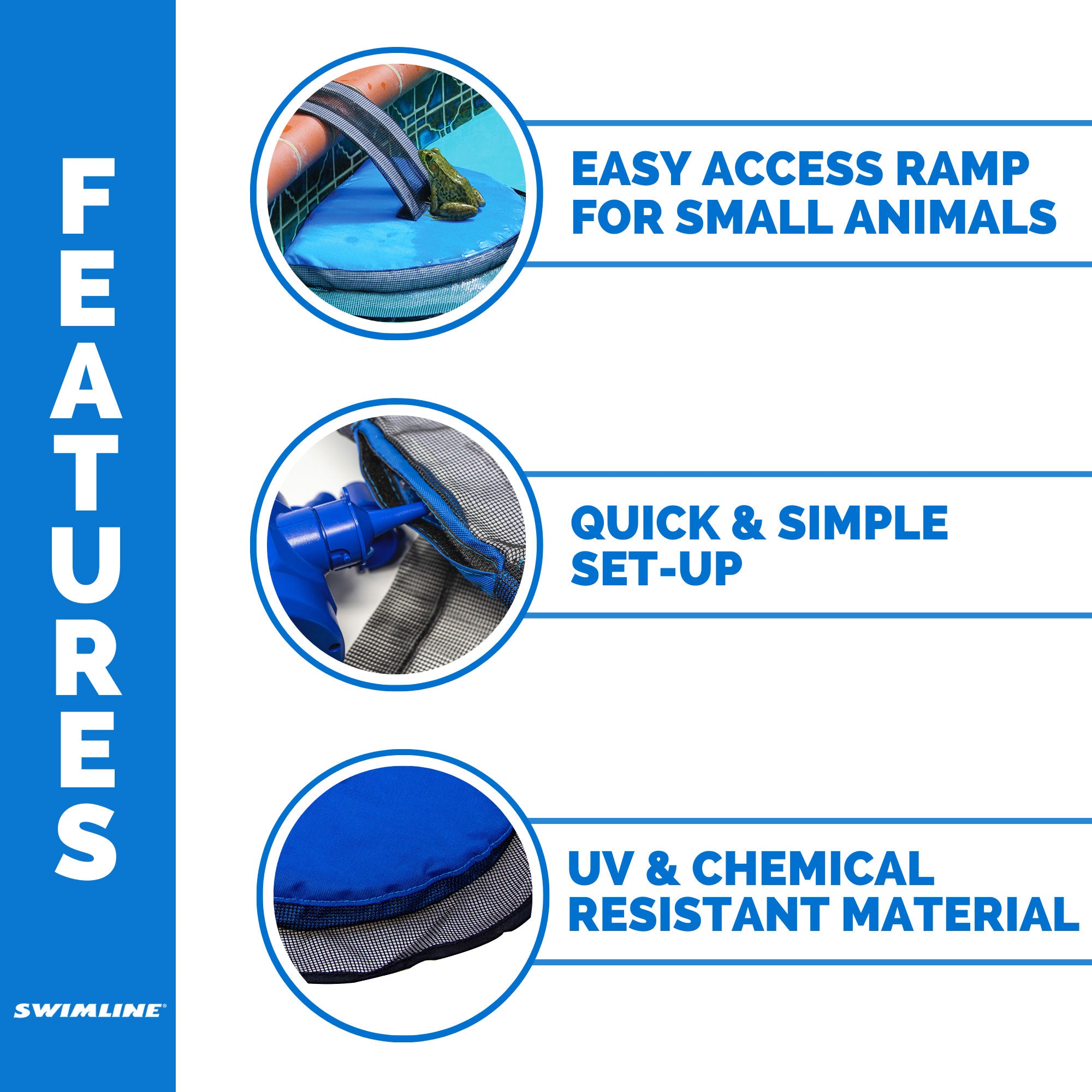 Swimline HydroTools 7020 FrogLog Critter Saving Escape Ramp for Swimming Pools - VMInnovations