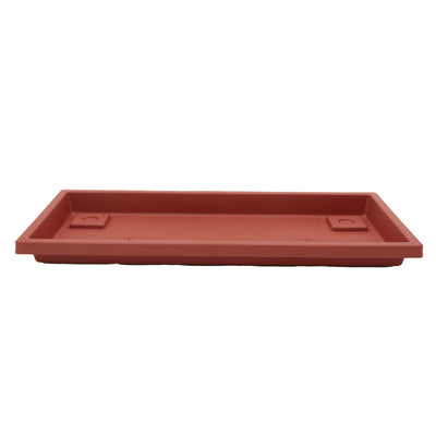 The HC Companies Rectangular Plant Tray, Plastic Drip Saucer, Clay (Open Box) - VMInnovations