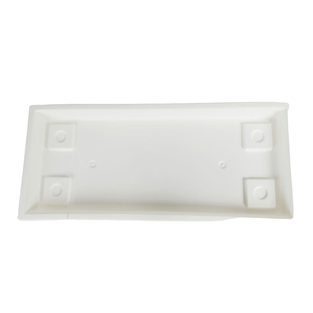 The HC Companies Venetian Rectangular Plant Tray, Plastic Drip Saucer, White