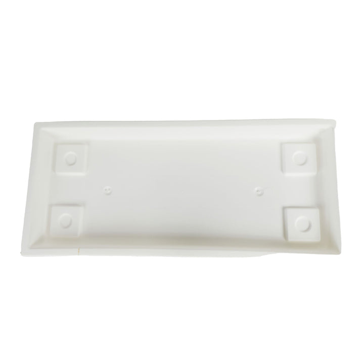 The HC Companies Venetian Rectangular Plant Tray, Plastic Drip Saucer, White