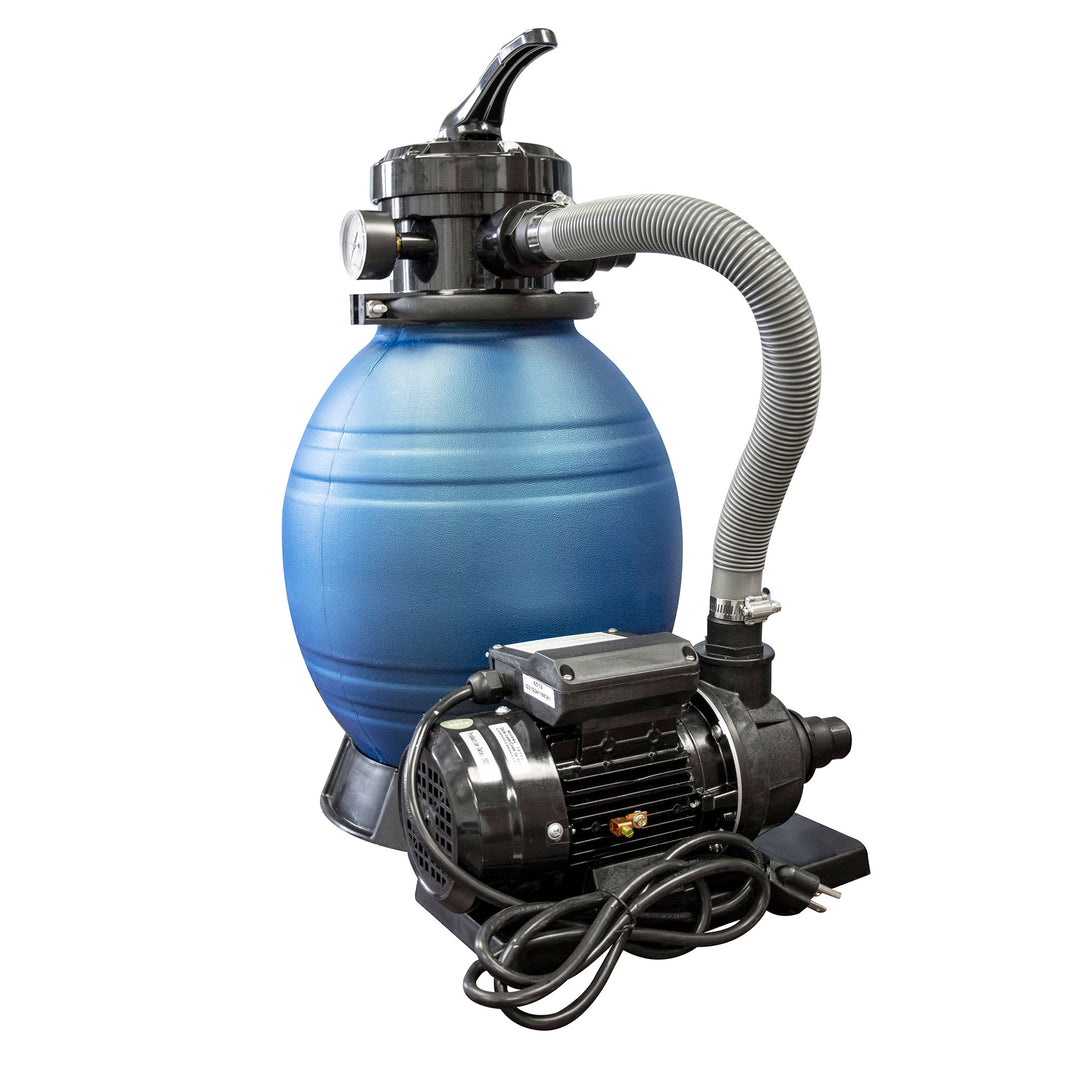 HYDROTOOLS by Swimline 12" Sand Filter Combo w/ Stand, 1900 GPH, 42lb Capacity