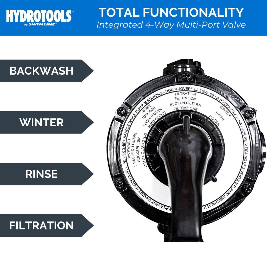 HYDROTOOLS by Swimline 12" Sand Filter Combo w/ Stand, 1900 GPH, 42lb Capacity