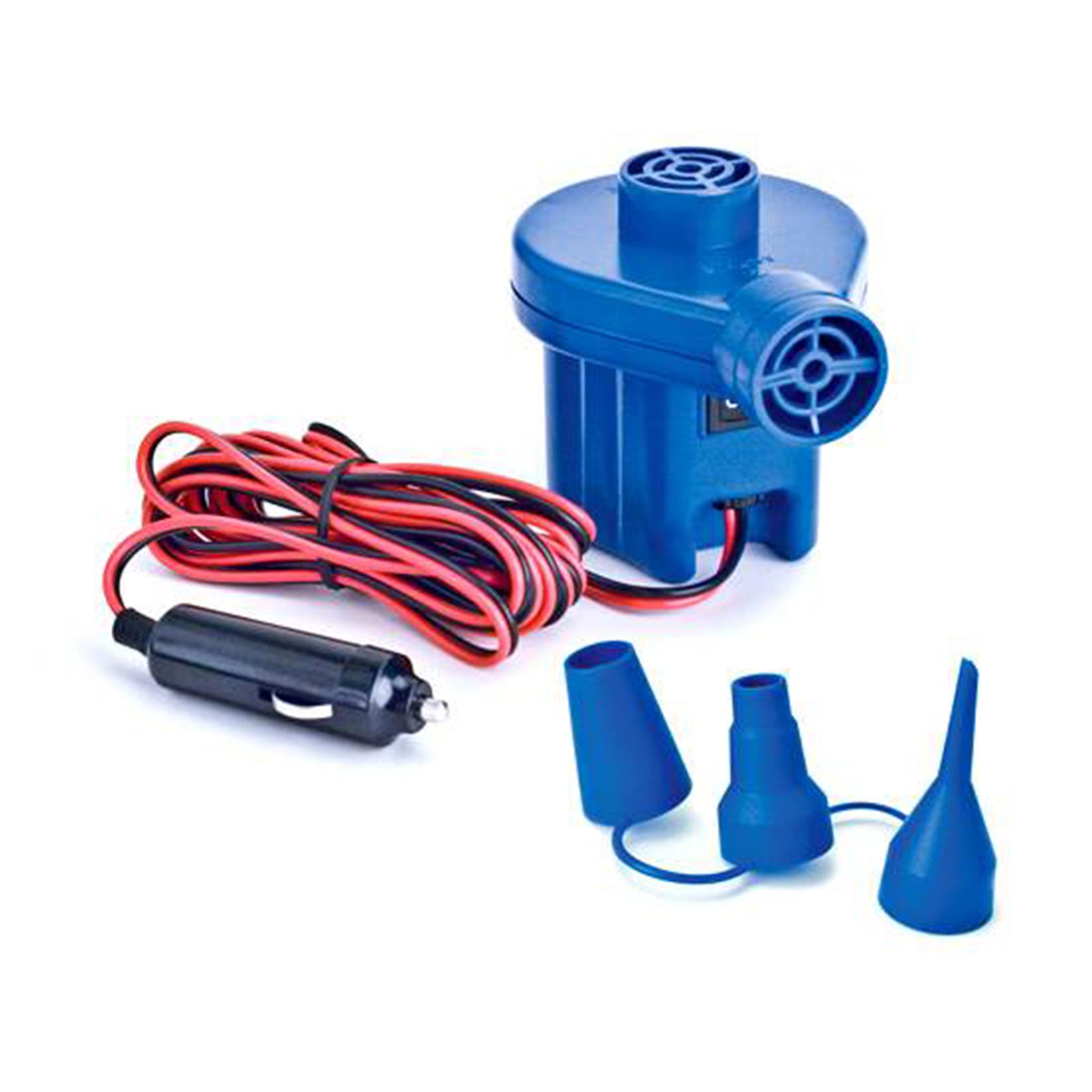 Swimline 19150 12 Volt Electric Air Pump w/ Nozzles for Pool & Boat Inflatables - VMInnovations
