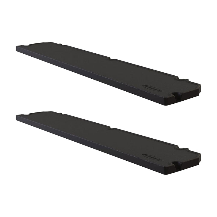 Suncast 2 Pack Horizontal Shed Shelf Space Saving Wall Outdoor Storage, Black
