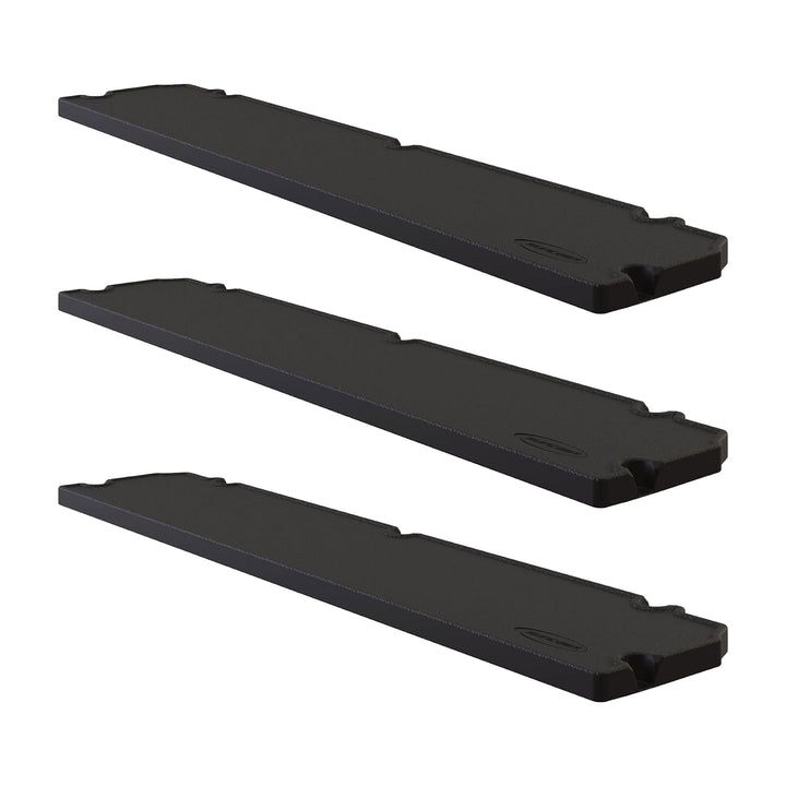 Suncast 3 Pack Horizontal Shed Shelf Space Saving Wall Outdoor Storage, Black