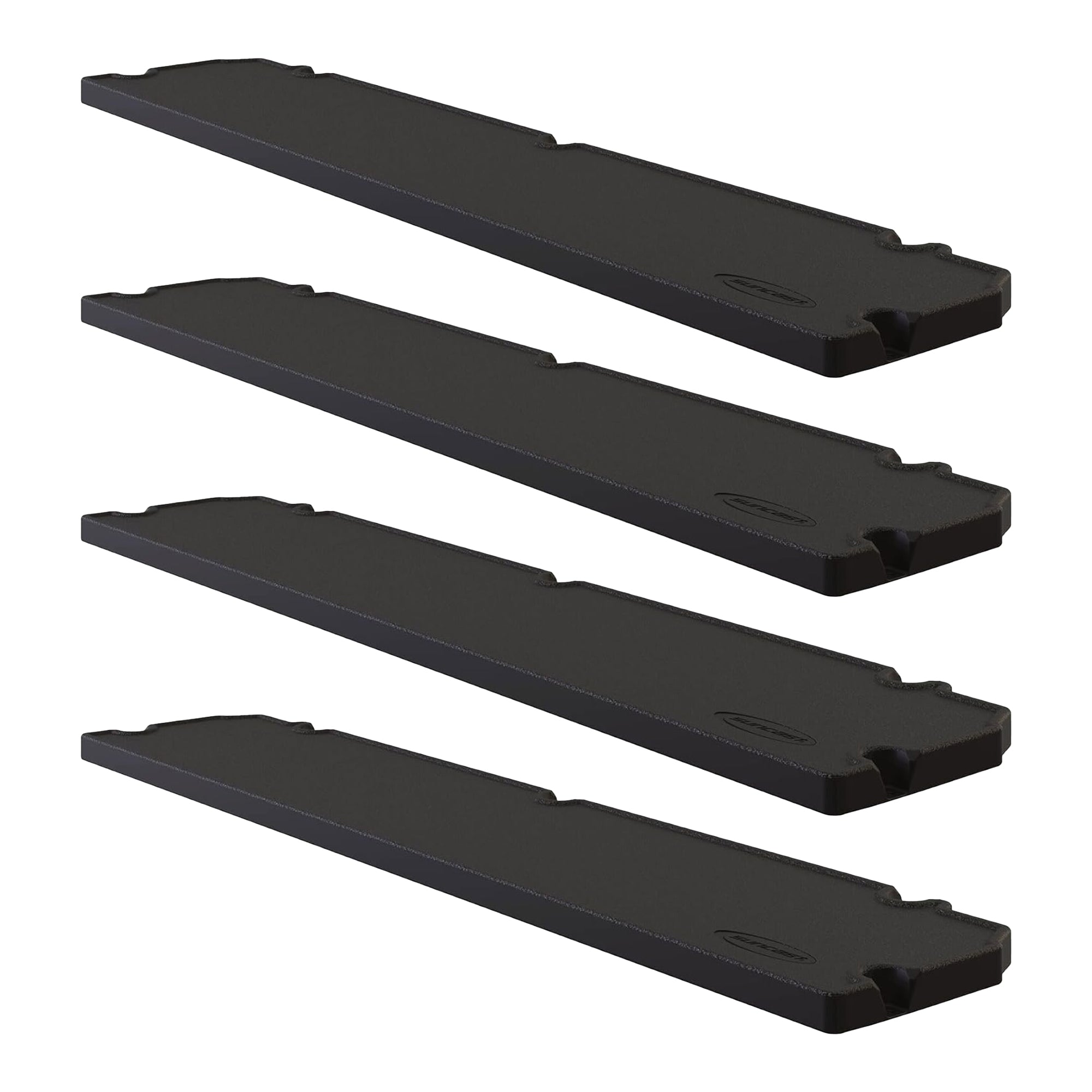 Suncast 4 Pack Horizontal Shed Shelf Space Saving Wall Outdoor Storage, Black - VMInnovations