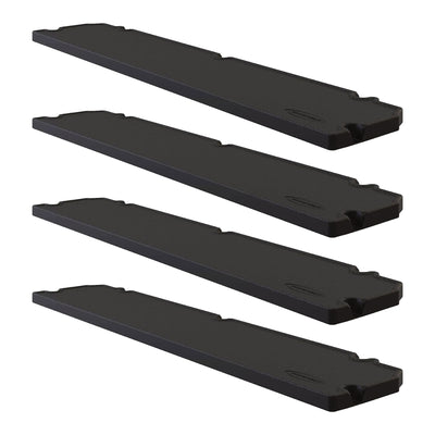 Suncast 4 Pack Horizontal Shed Shelf Space Saving Wall Outdoor Storage, Black - VMInnovations