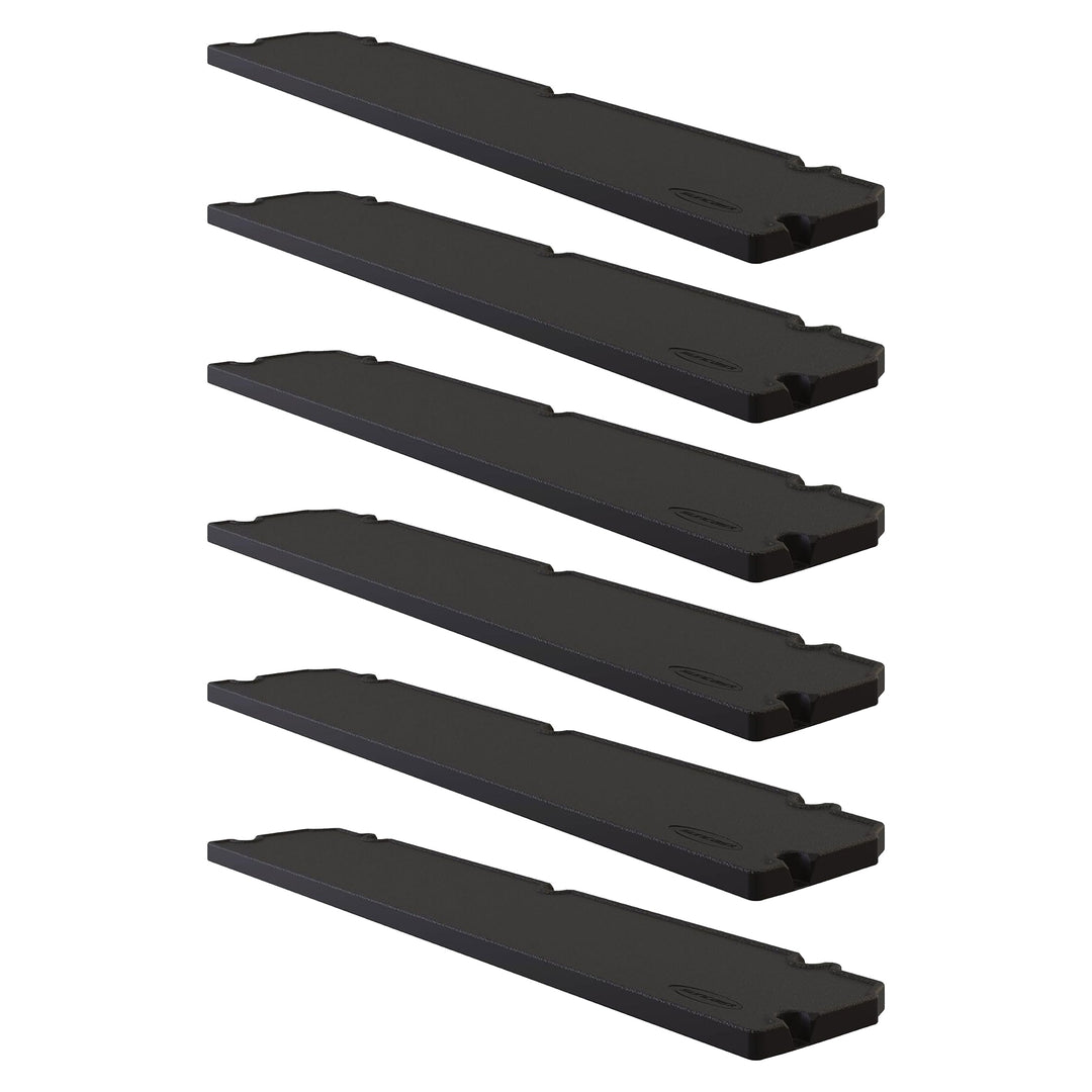 Suncast 6 Pack Horizontal Shed Shelf Space Saving Wall Outdoor Storage, Black - VMInnovations