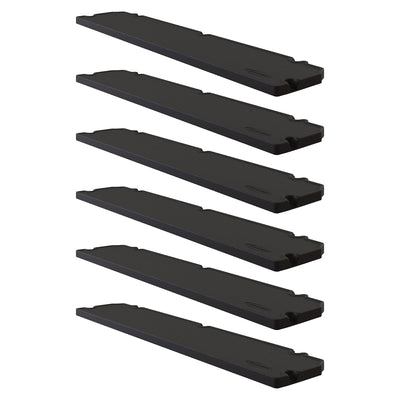 Suncast 6 Pack Horizontal Shed Shelf Space Saving Wall Outdoor Storage, Black