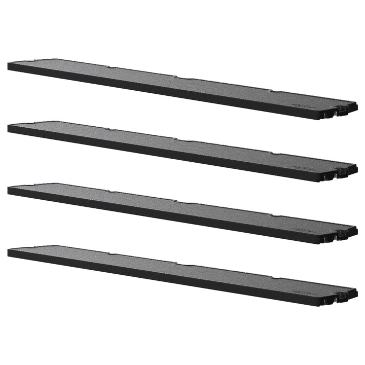 Suncast 4 Pack Horizontal/XL Vertical Shed Shelf Kit Wall Outdoor Storage, Black - VMInnovations